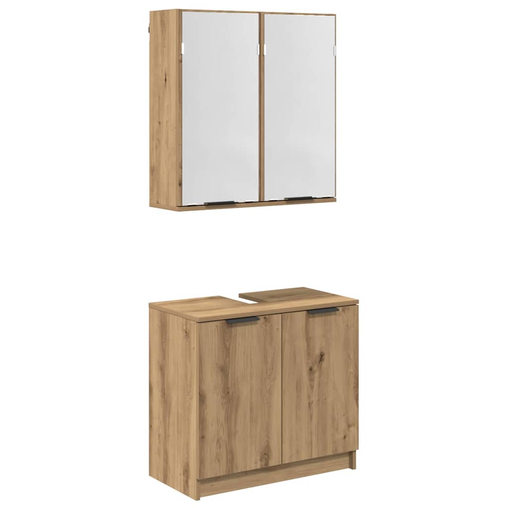 Baderomsskapsett 2 stk. Artisan Eik Konstruert tre