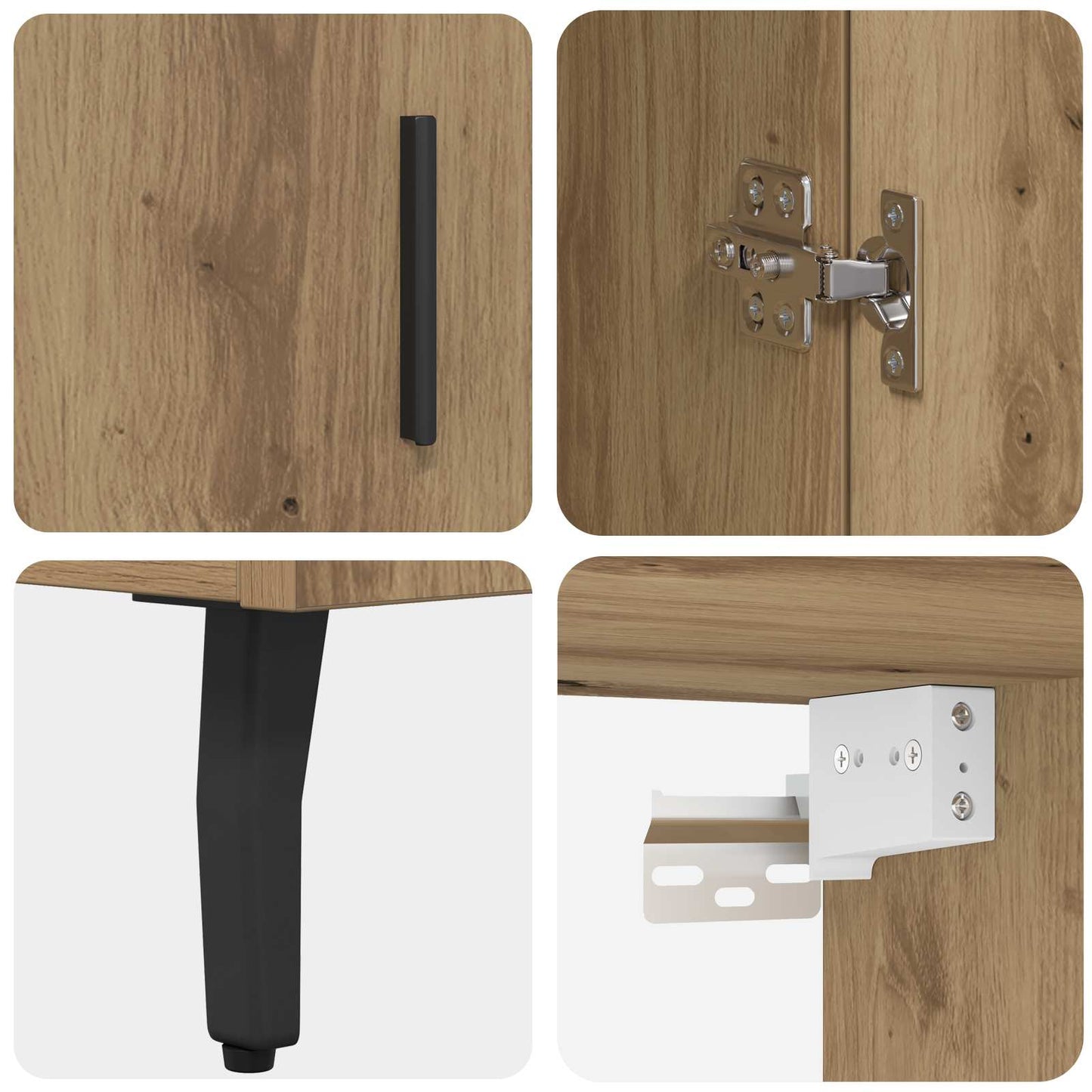 Høyskap 2 pcs Artisan Eik 69,5 x 32,5 x 180 cm Konstruert tre