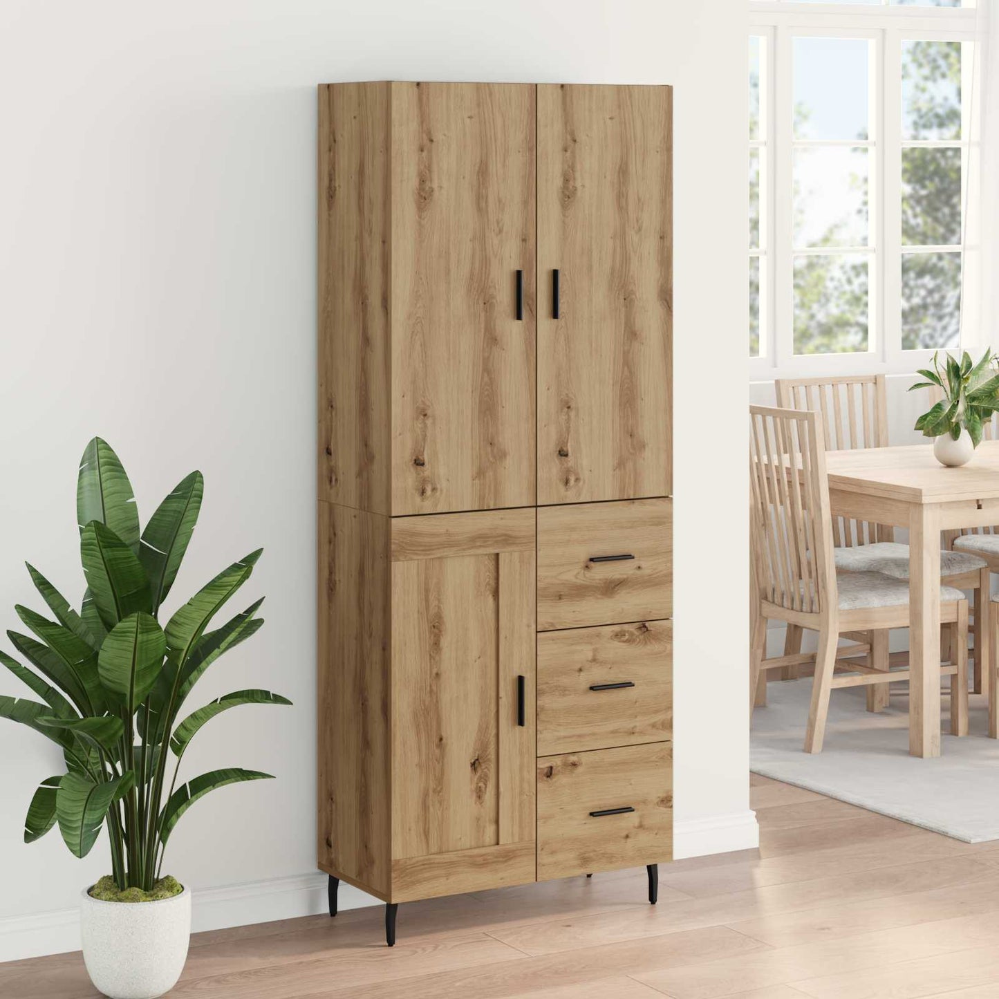 Høyskap 2 pcs Artisan Eik 69,5 x 34 x 180 cm Konstruert tre