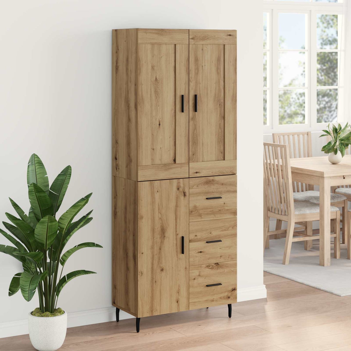 Høyskap 2 pcs Artisan Eik 69,5 x 34 x 180 cm Konstruert tre