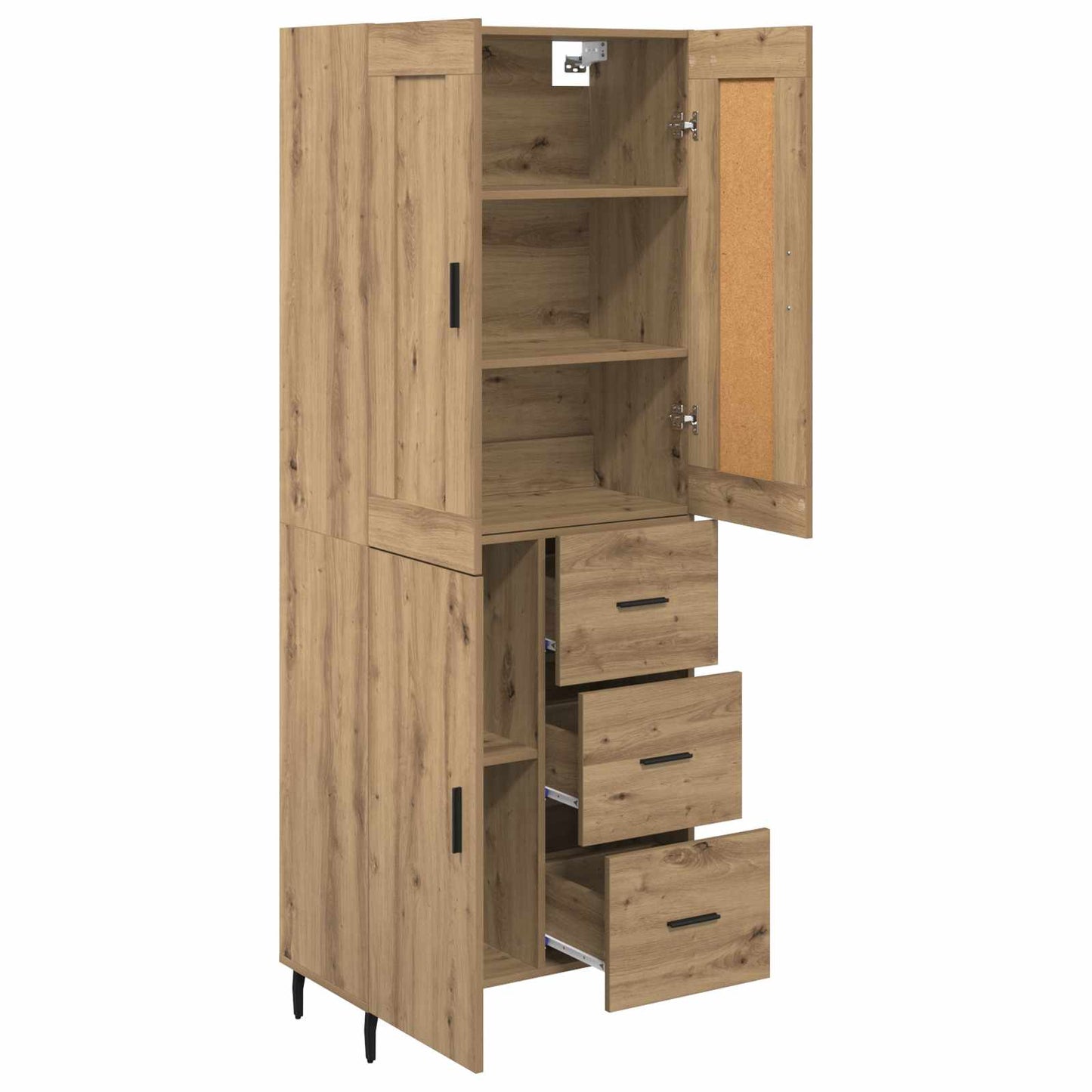 Høyskap 2 pcs Artisan Eik 69,5 x 34 x 180 cm Konstruert tre