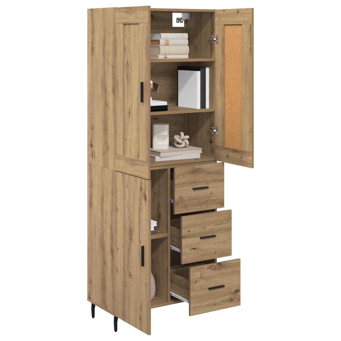 Høyskap 2 pcs Artisan Eik 69,5 x 34 x 180 cm Konstruert tre