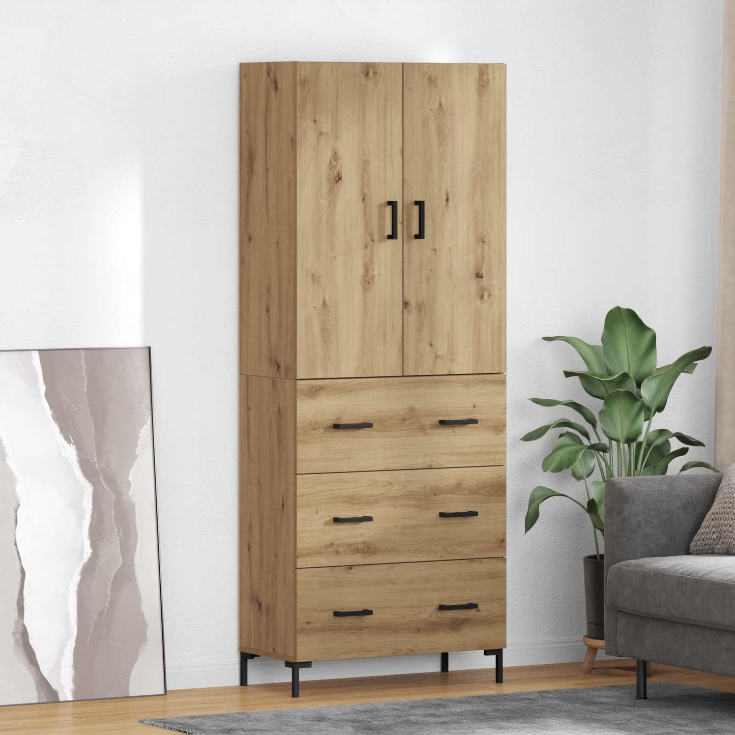 Høyskap Artisan Eik 69,5 x 34 x 180 cm Konstruert tre