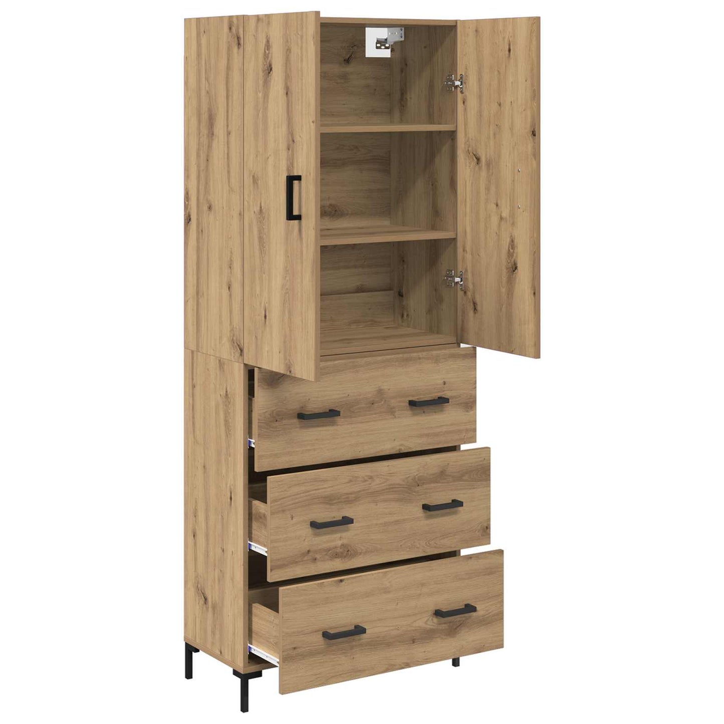 Høyskap Artisan Eik 69,5 x 34 x 180 cm Konstruert tre