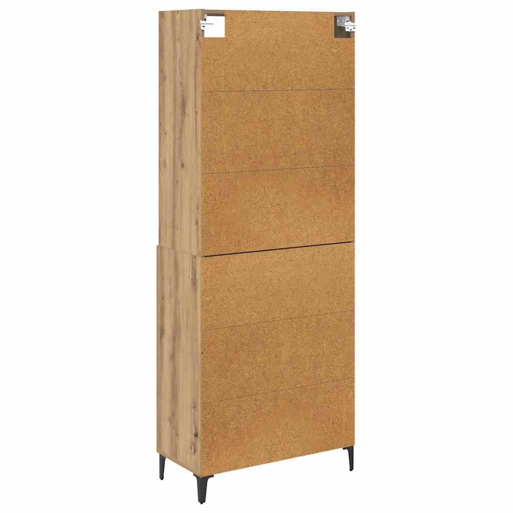 Høyskap med skuff Artisan Eik 69,5 x 34 x 180 cm Konstruert tre