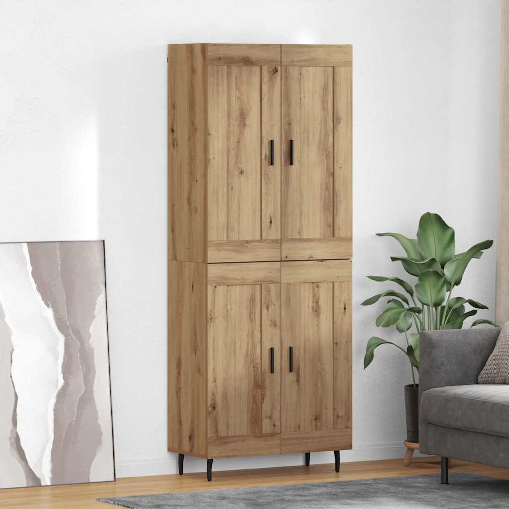 Høyskap 2 pcs Artisan Eik Konstruert tre