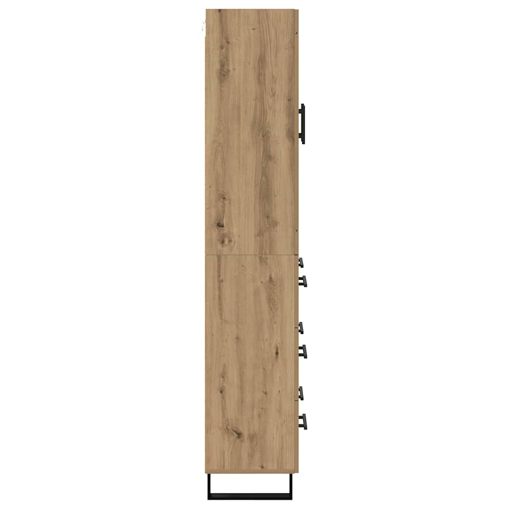 Høyskap med skuff Artisan Eik 69,5 x 34 x 180 cm Konstruert tre