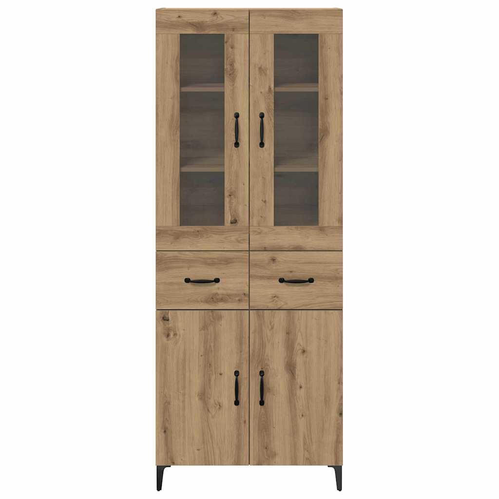 Høyskap med skuff Artisan Eik 69,5 x 34 x 180 cm Konstruert tre vidaXL