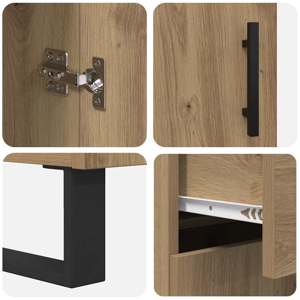 Høyskap med skuff 2 pcs Artisan Eik 69,5 x 34 x 180 cm