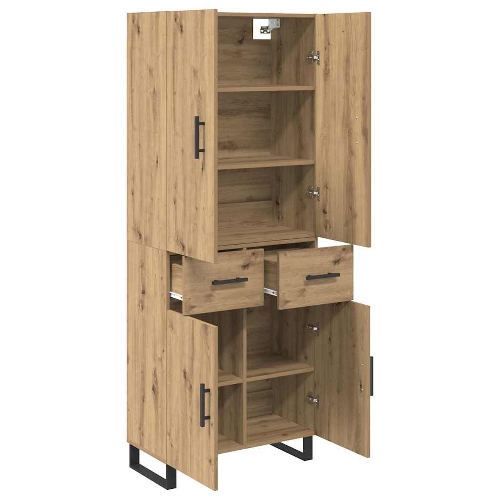 Høyskap med skuff 2 pcs Artisan Eik 69,5 x 34 x 180 cm