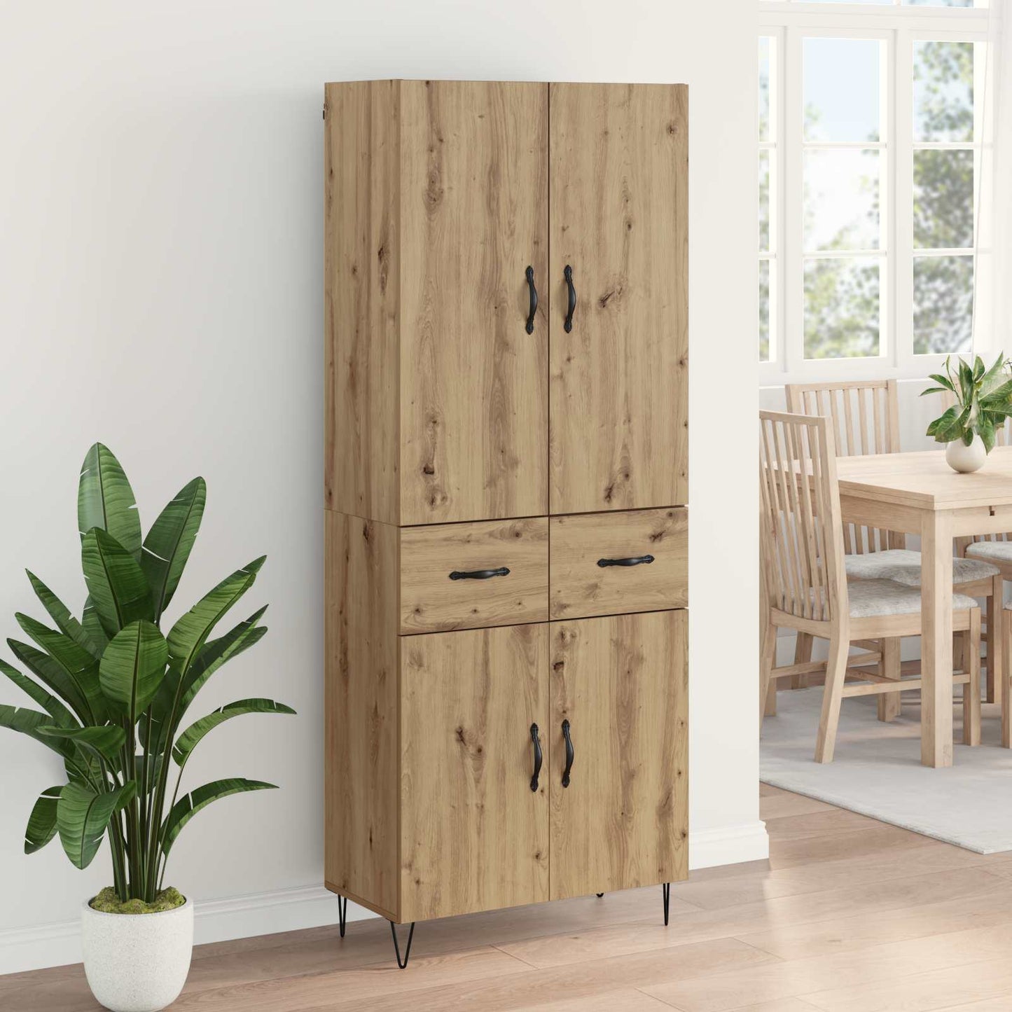 Høyskap 2 pcs Artisan Eik 69,5 x 34 x 180 cm Konstruert tre