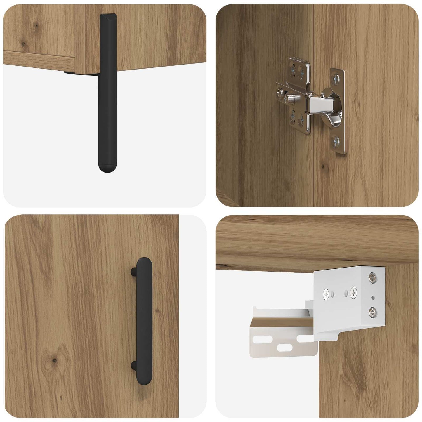 Høyskap Artisan Eik 69,5 x 34 x 180 cm Konstruert tre