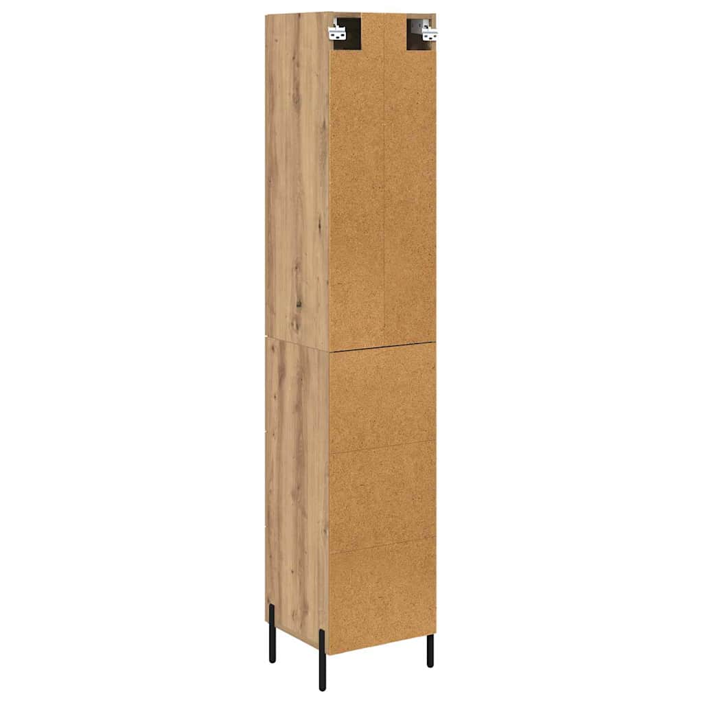 Høyskap med skuff Artisan Eik 34,5 x 34 x 180 cm Konstruert tre