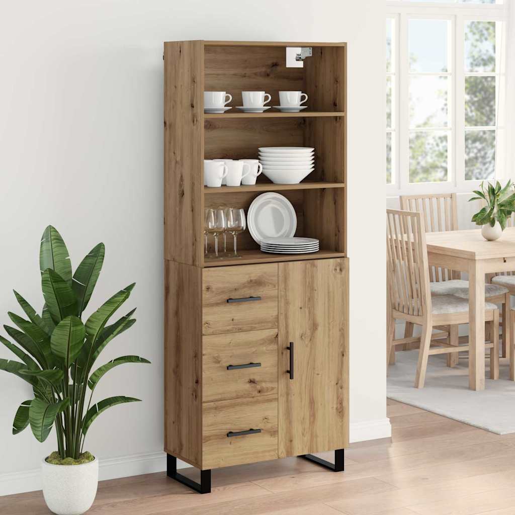 Høyskap 2 pcs Artisan Eik 69,5 x 34 x 180 cm Konstruert tre