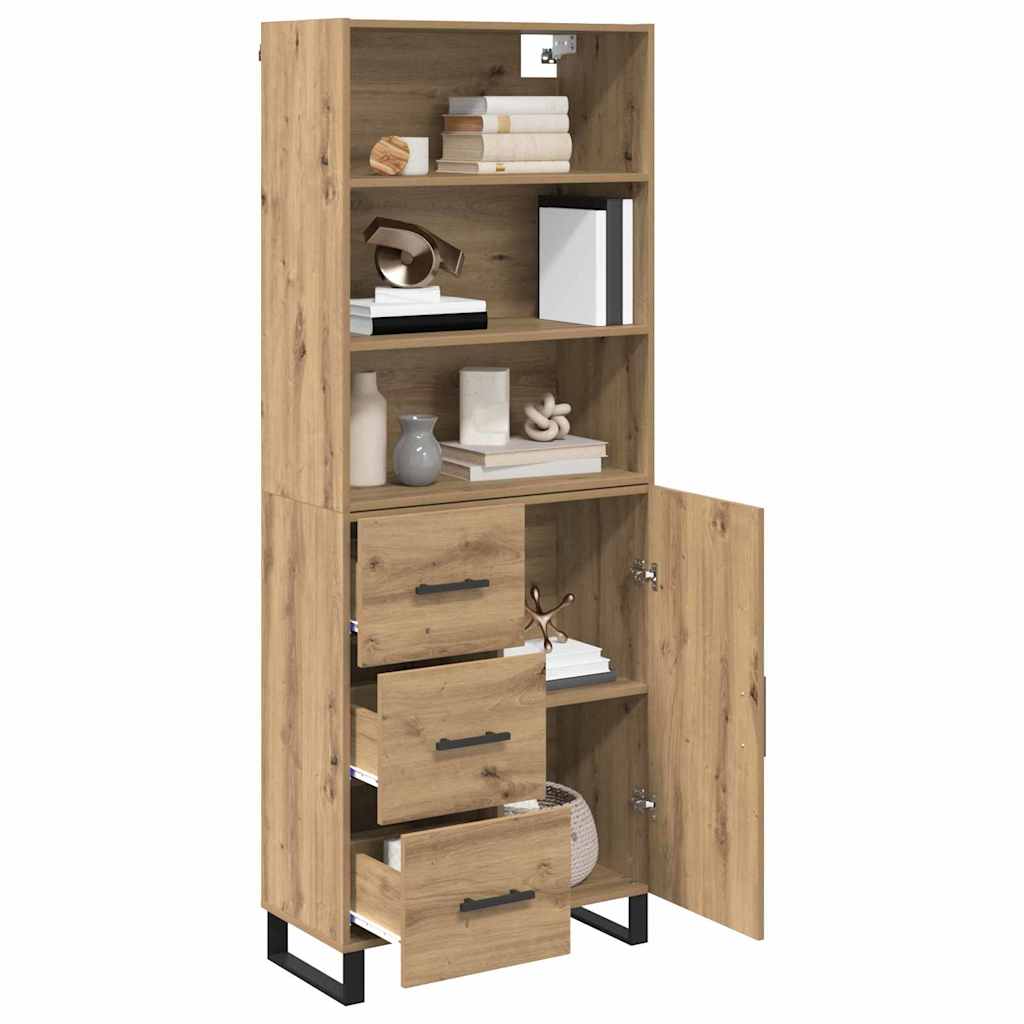 Høyskap 2 pcs Artisan Eik 69,5 x 34 x 180 cm Konstruert tre