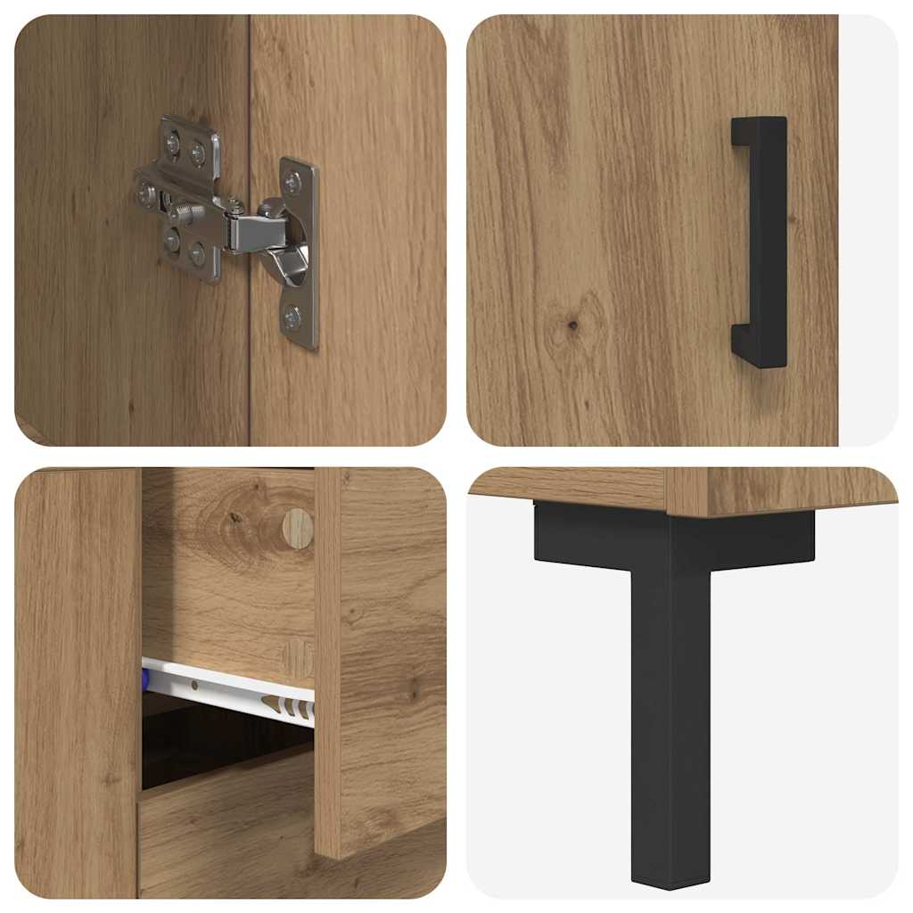 Høyskap 2 pcs Artisan Eik 69,5 x 34 x 180 cm Konstruert tre