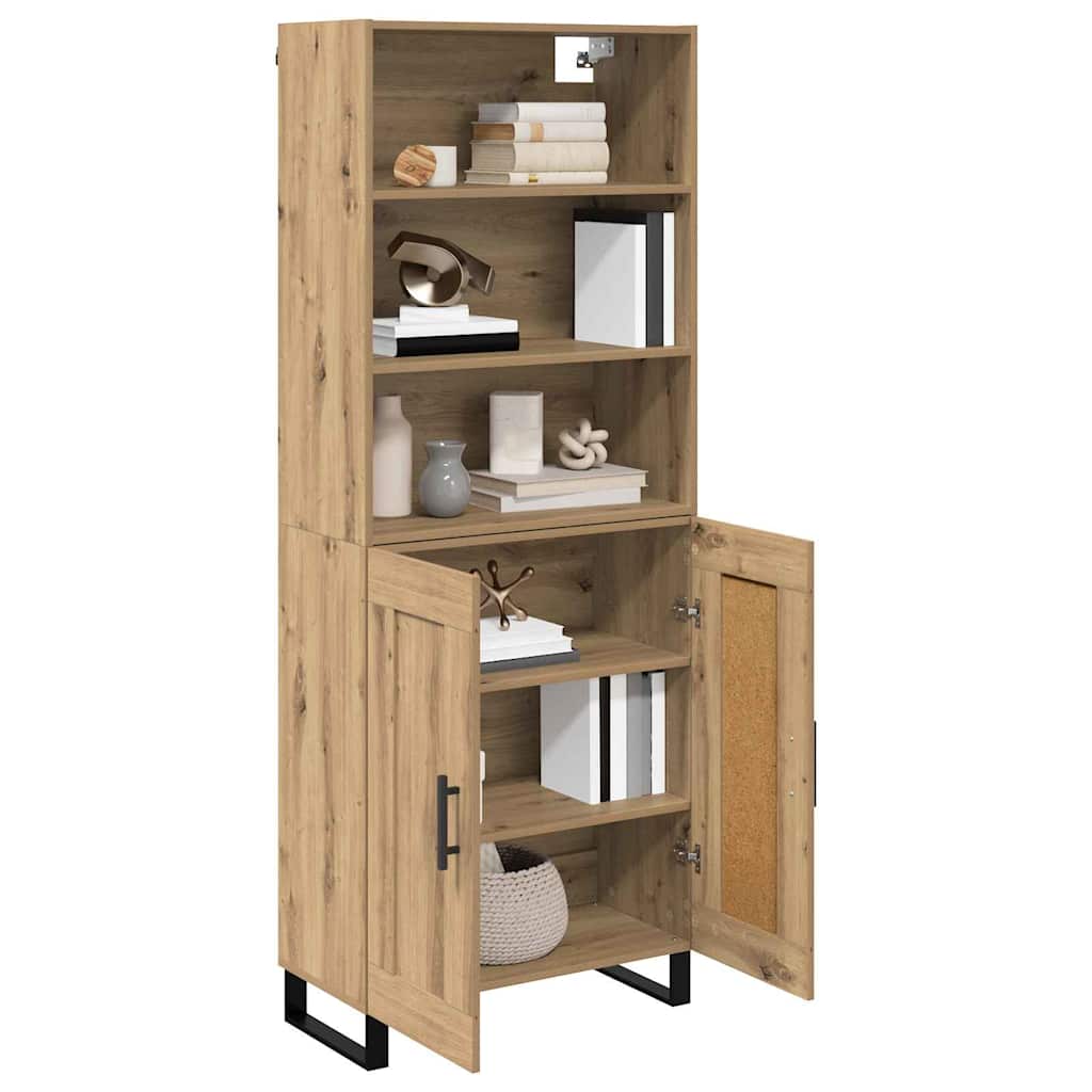 Høyskap 2 pcs Artisan Eik Konstruert tre