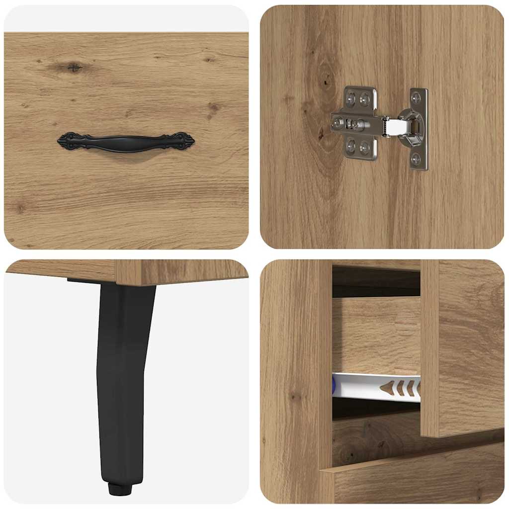 Høyskap 2 pcs Artisan Eik 69,5 x 34 x 180 cm Konstruert tre