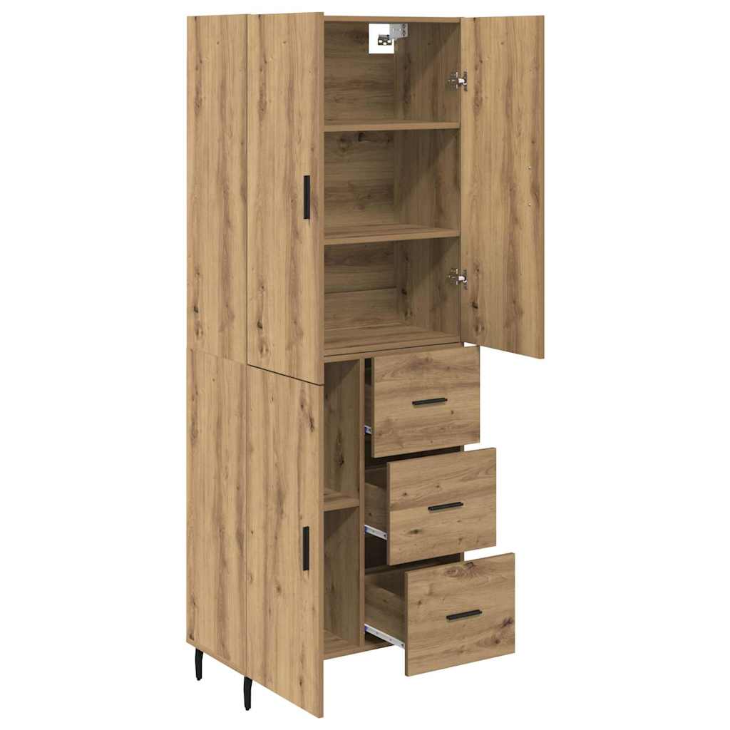 Høyskap 2 pcs Artisan Eik 69,5 x 34 x 180 cm Konstruert tre