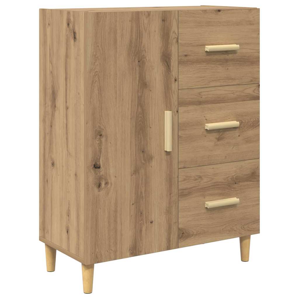 Høyskap med skuff Artisan Eik 69,5 x 34 x 180 cm Konstruert tre