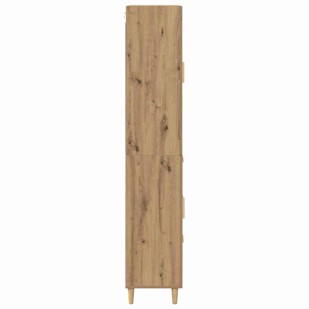 Høyskap med skuff Artisan Eik 69,5 x 34 x 180 cm Konstruert tre
