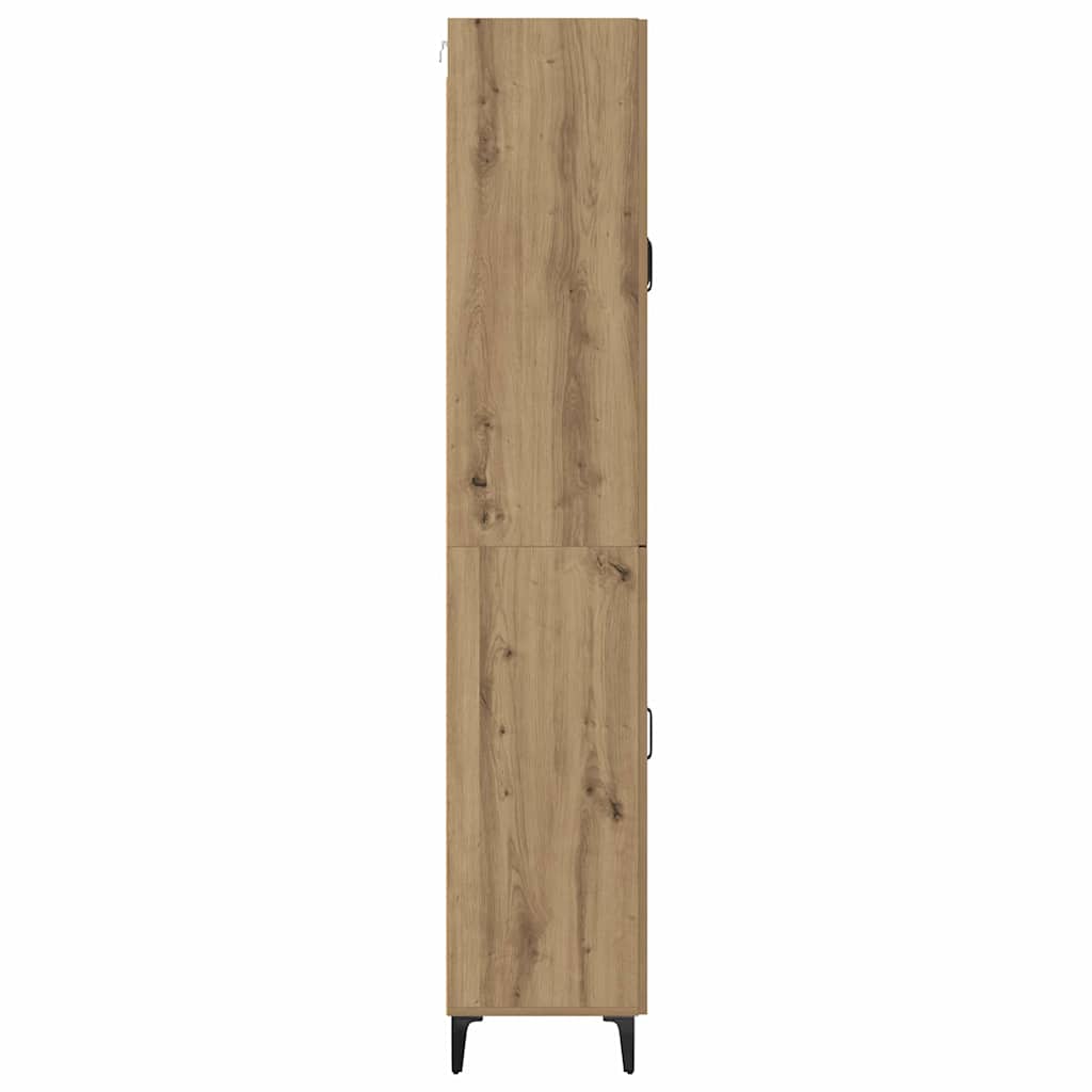 Høyskap med skuff Artisan Eik 69,5 x 34 x 180 cm Konstruert tre