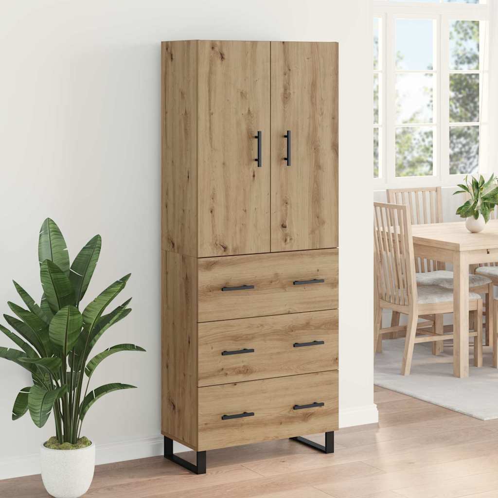 Høyskap med skuff 2 pcs Artisan Eik 69,5 x 34 x 180 cm