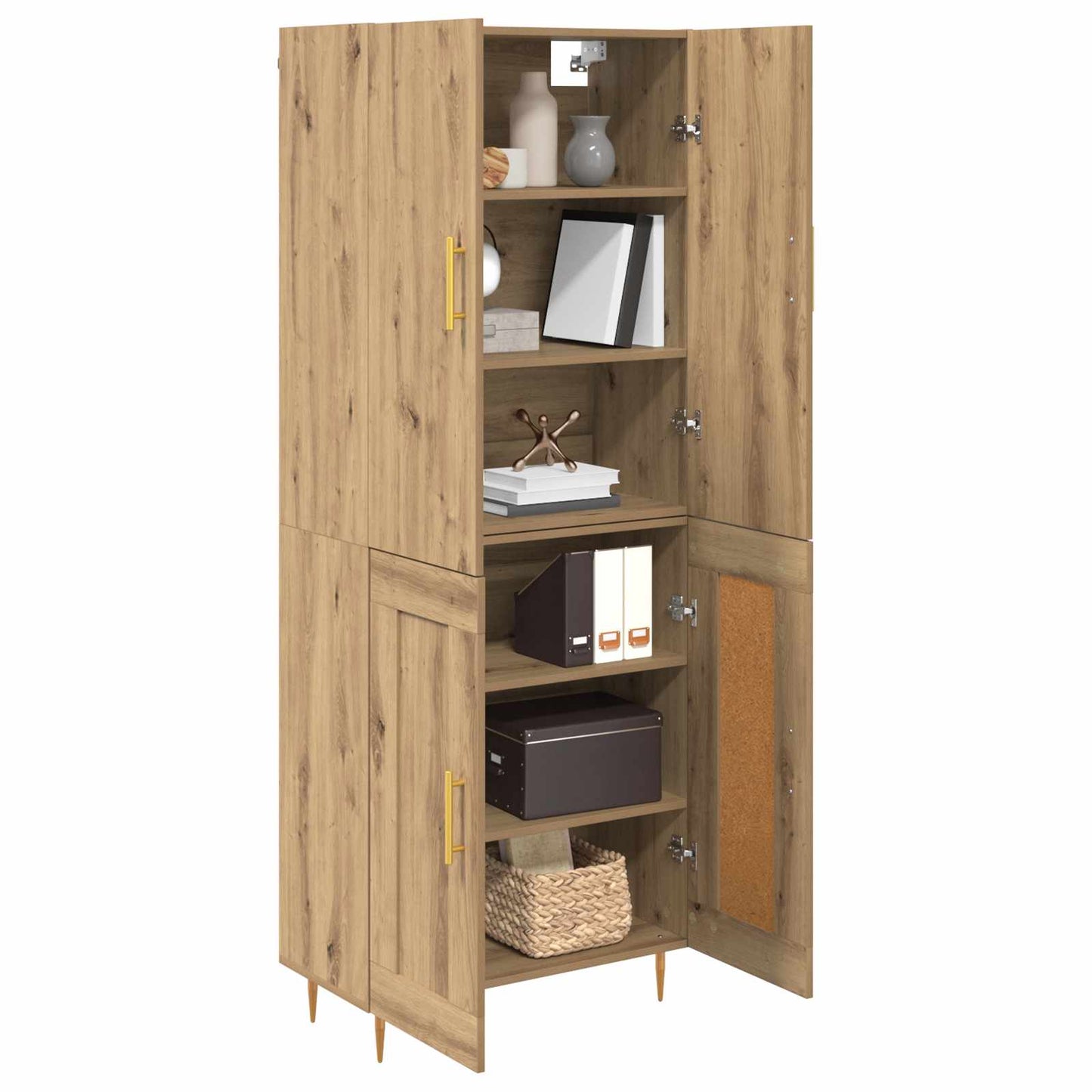 Høyskap Artisan Eik 69,5 x 34 x 180 cm Konstruert tre