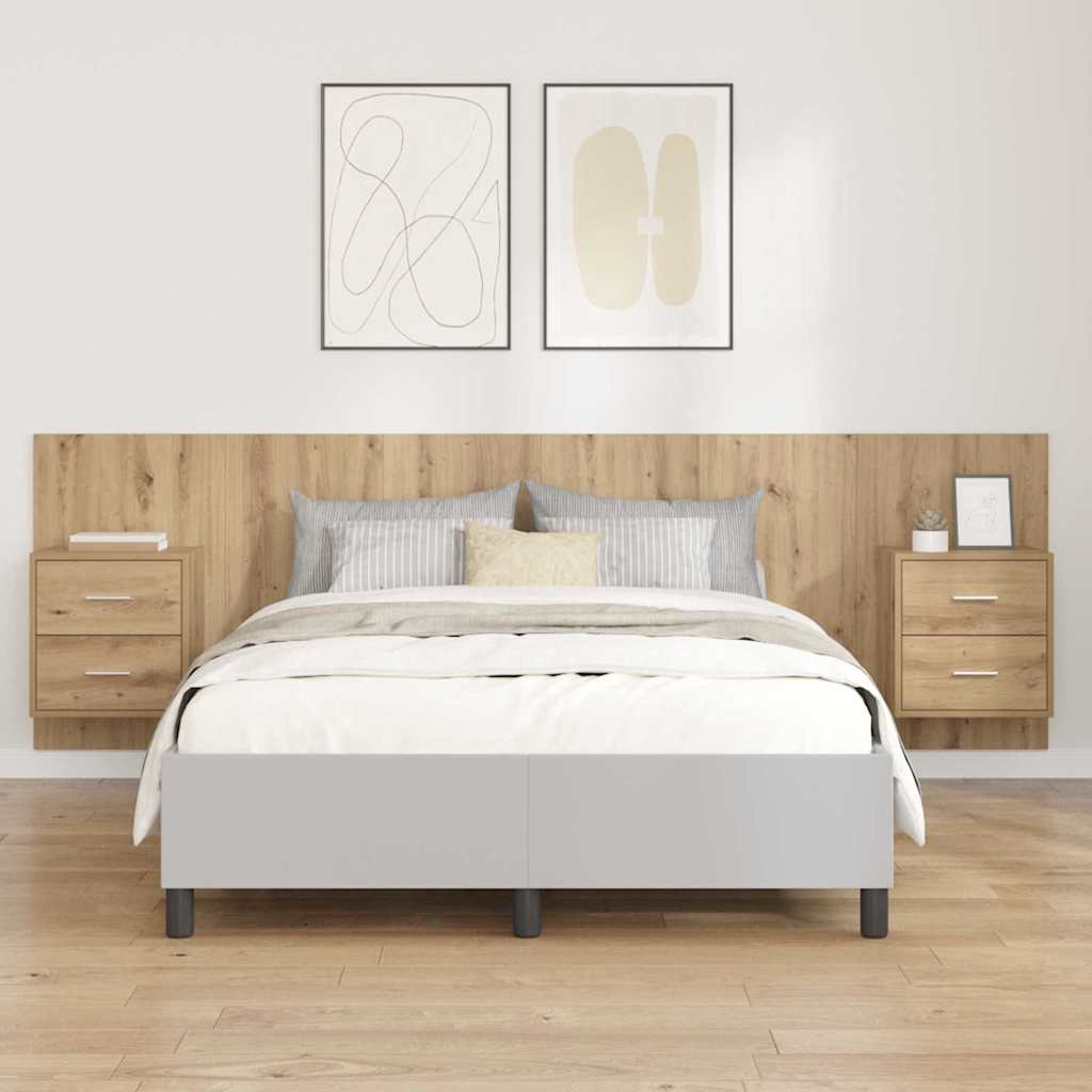 Hodegjerde Med Skap 3 pcs Artisan Eik Konstruert tre