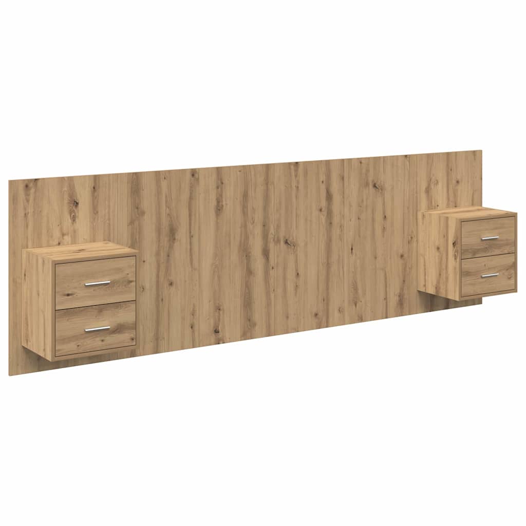 Hodegjerde Med Skap 3 pcs Artisan Eik Konstruert tre