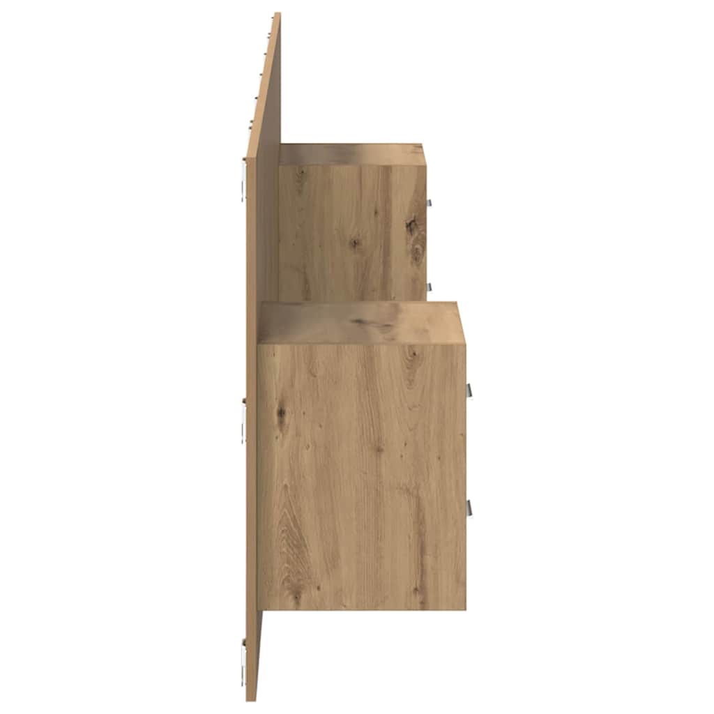 Hodegjerde Med Skap 3 pcs Artisan Eik Konstruert tre