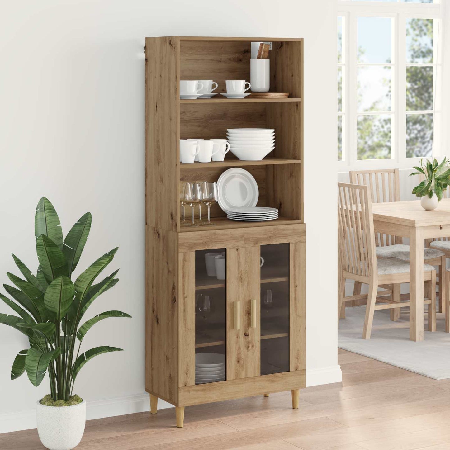 Høyskap Artisan Eik 69,5 x 32,5 x 180 cm Konstruert tre