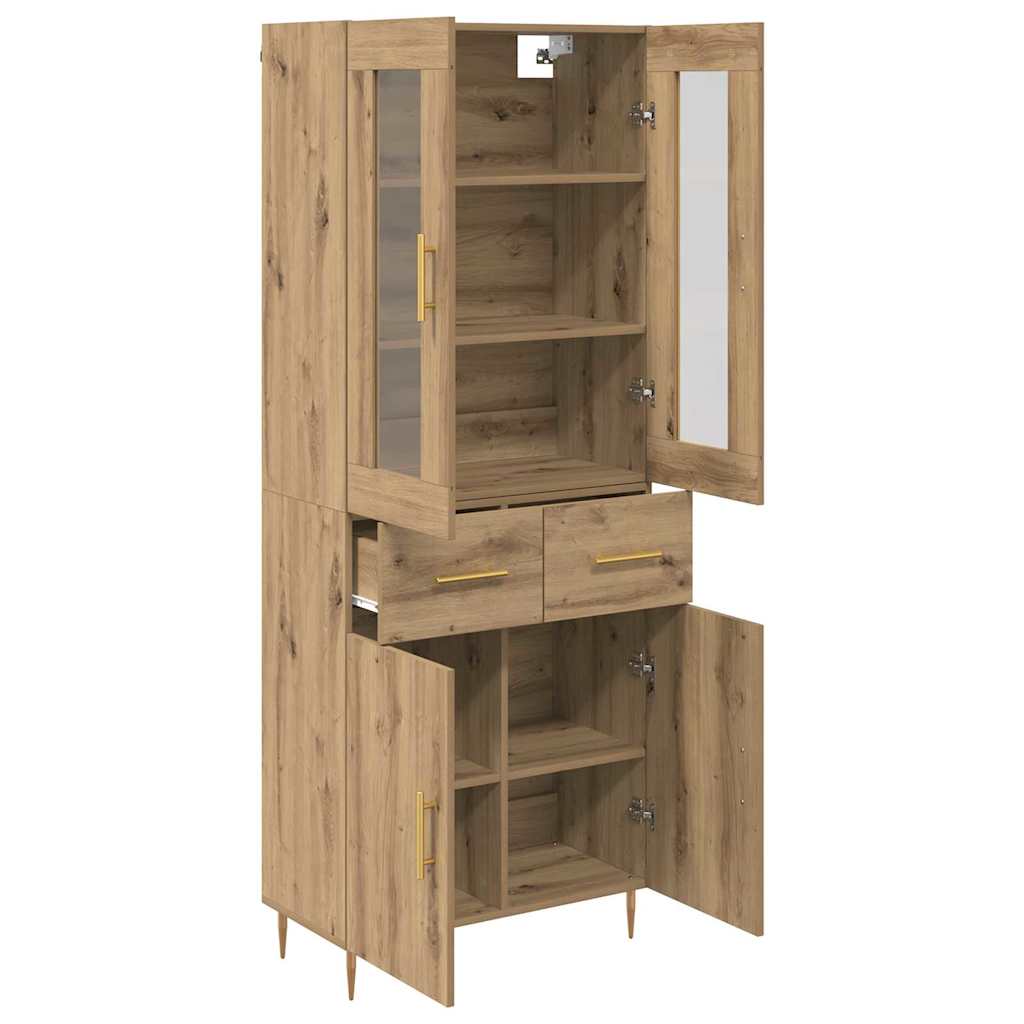 Høyskap 2 pcs Artisan Eik 69,5 x 34 x 180 cm Konstruert tre