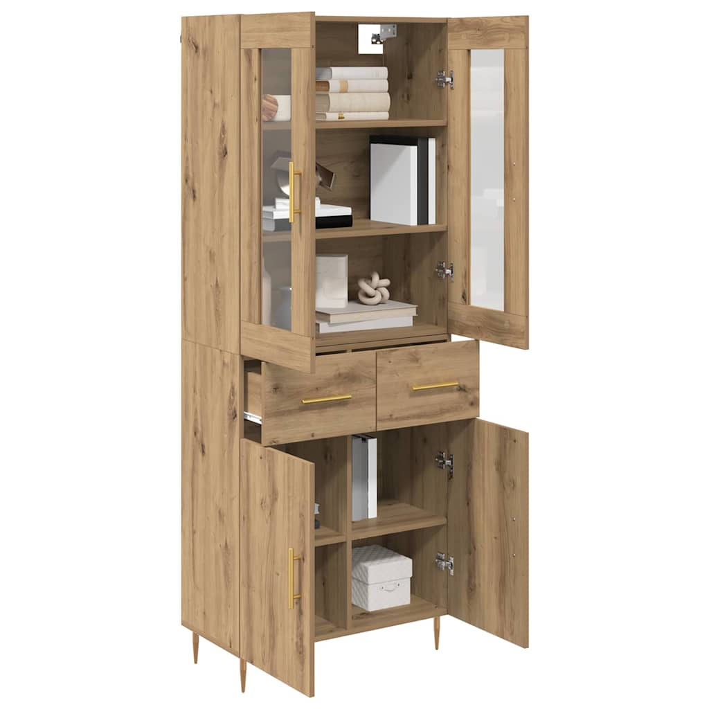 Høyskap 2 pcs Artisan Eik 69,5 x 34 x 180 cm Konstruert tre