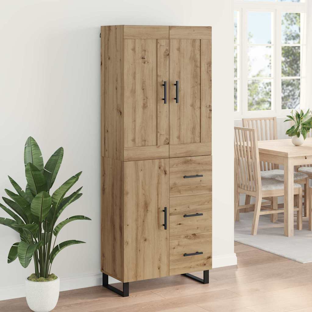 Høyskap 2 pcs Artisan Eik 69,5 x 34 x 180 cm Konstruert tre