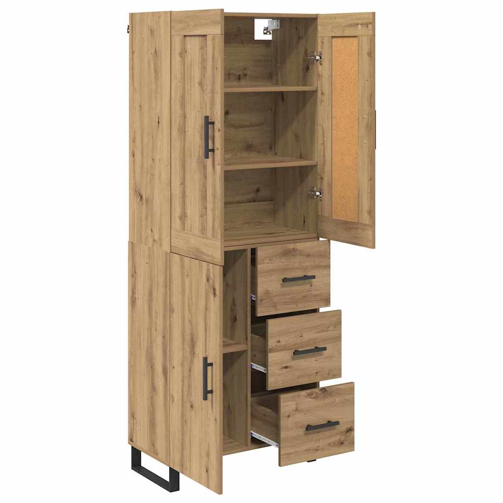 Høyskap 2 pcs Artisan Eik 69,5 x 34 x 180 cm Konstruert tre