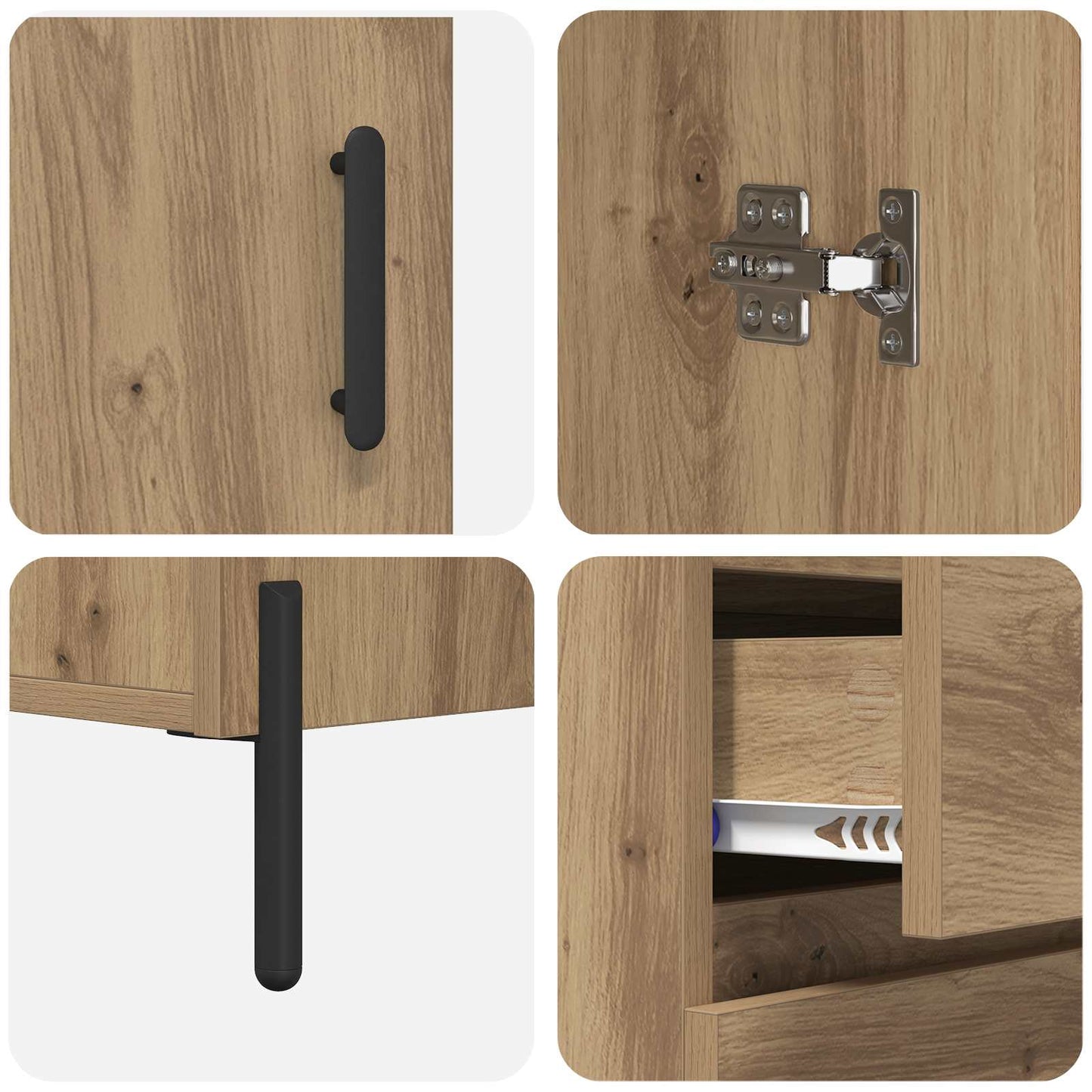 Høyskap Artisan Eik 69,5 x 32,5 x 180 cm Konstruert tre