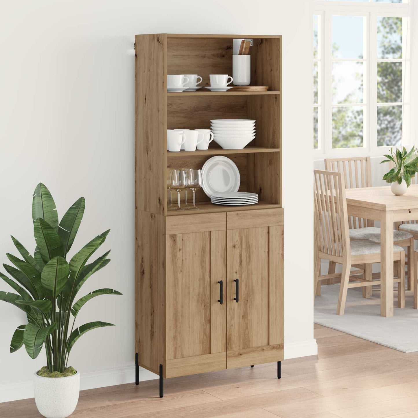 Høyskap Artisan Eik 69,5 x 32,5 x 180 cm Konstruert tre