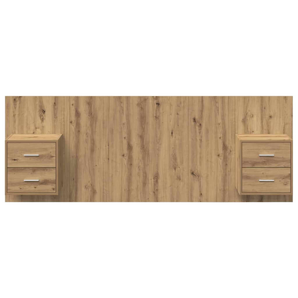 Hodegjerde Med Skap 3 pcs Artisan Eik Konstruert tre