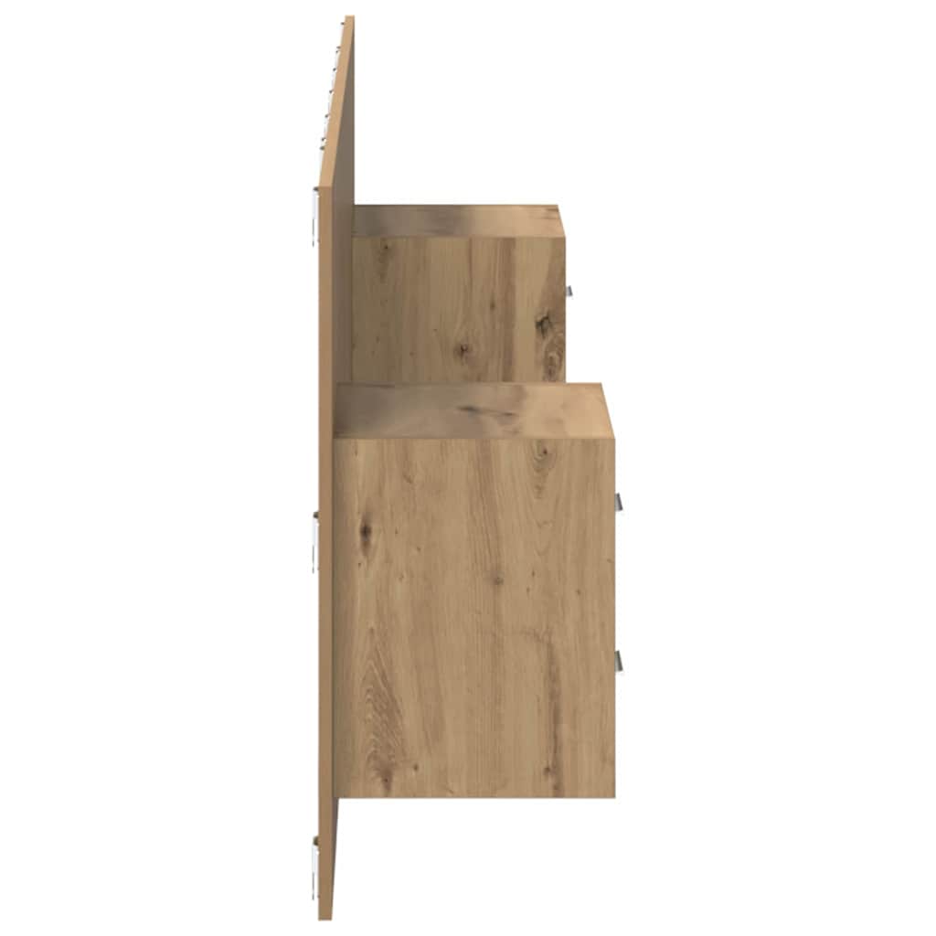 Hodegjerde Med Skap 3 pcs Artisan Eik Konstruert tre