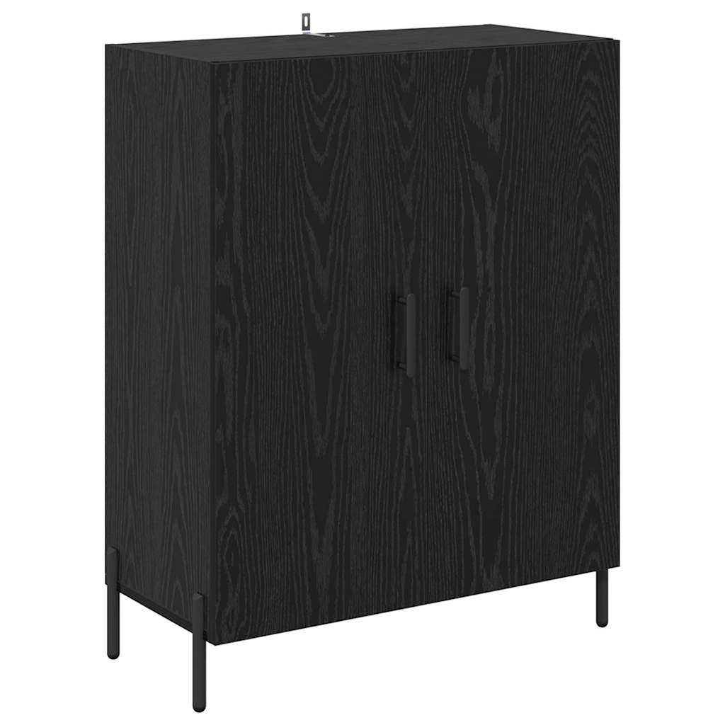 Høyskap Svart Eik 69,5 x 34 x 180 cm Konstruert tre