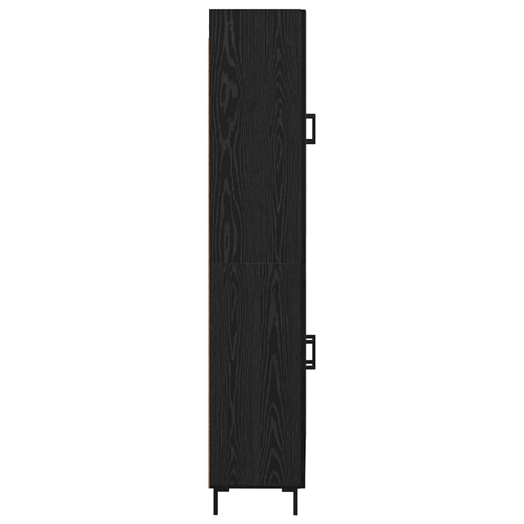 Høyskap Veggmontert Svart Eik 69,5 x 34 x 180 cm Konstruert tre