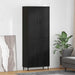 Høyskap 2 pcs Svart eik Sponplater og glass