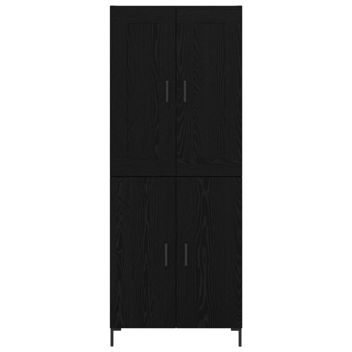 Høyskap 2 stk. Svart Eik 69,5 x 34 x 180 cm Konstruert tre