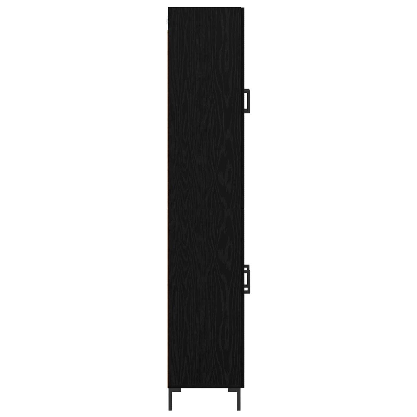Høyskap 2 stk. Svart Eik 69,5 x 34 x 180 cm Konstruert tre