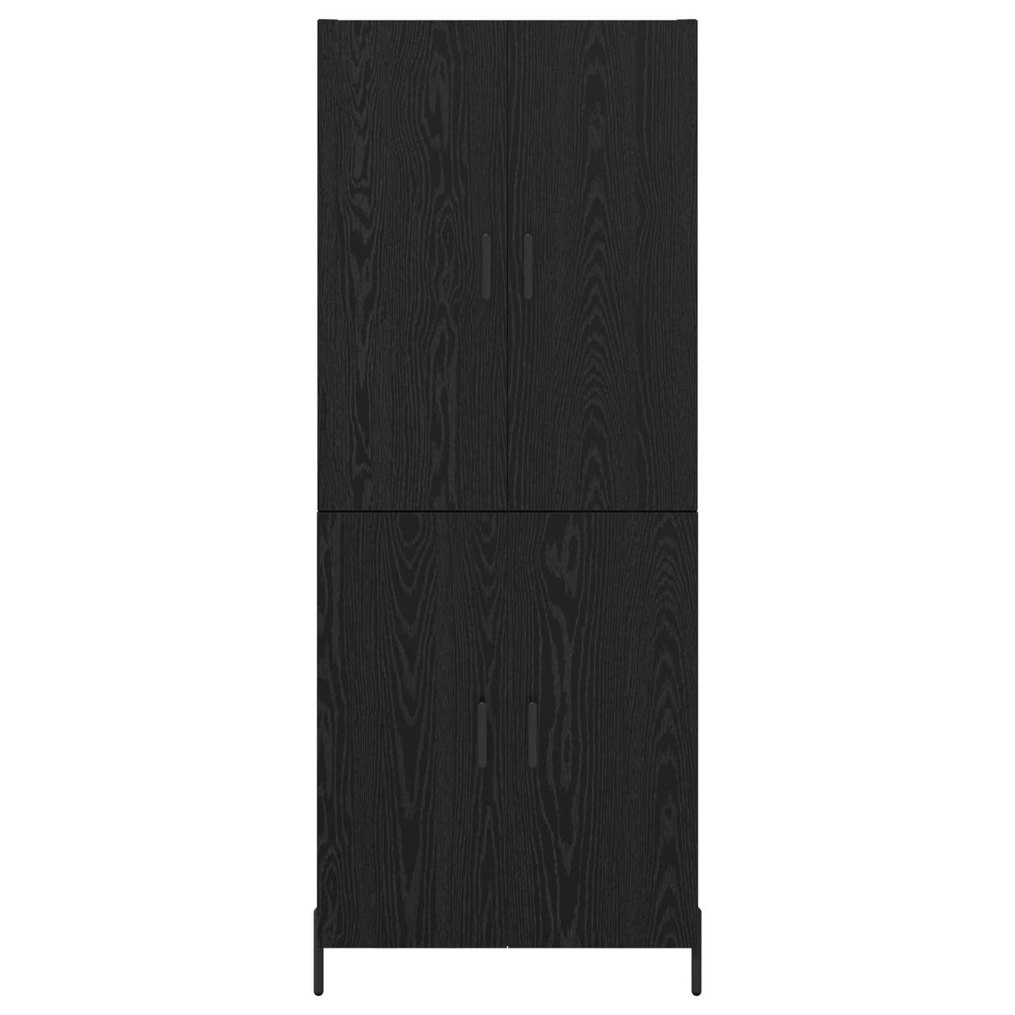 Høyskap Veggmontert Svart Eik 69,5 x 34 x 180 cm Konstruert tre