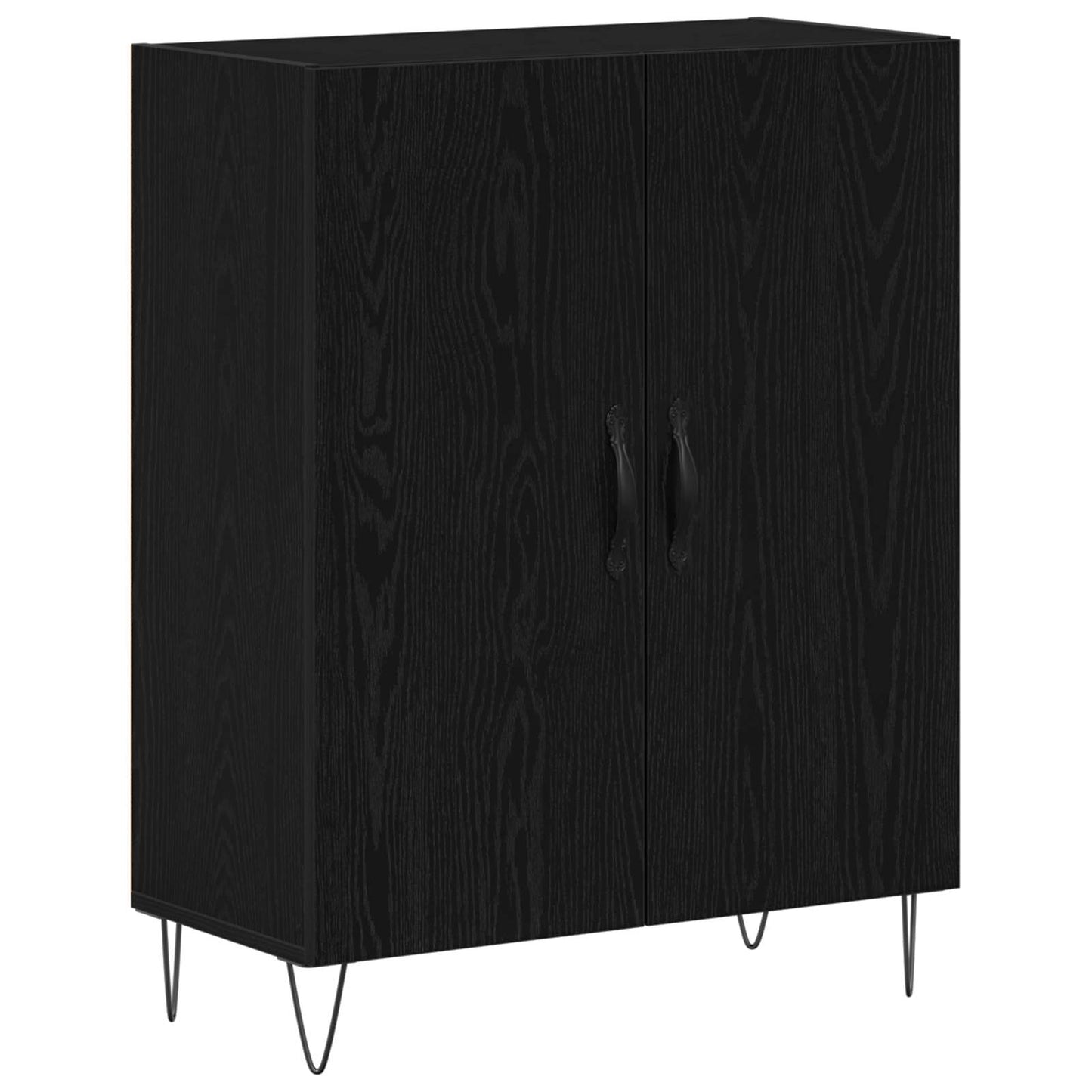 Høyskap Svart Eik 69,5 x 34 x 180 cm Konstruert tre