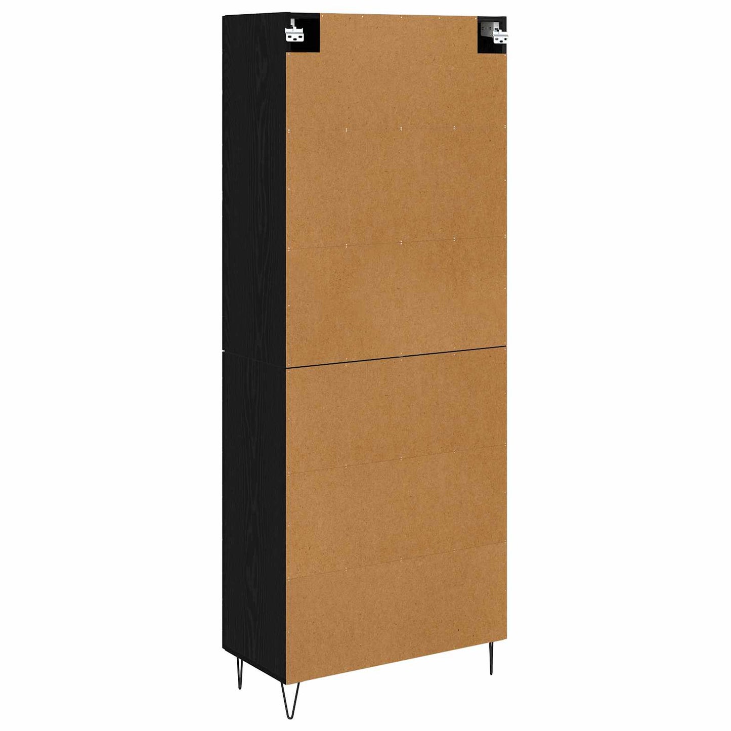 Høyskap Svart Eik 69,5 x 34 x 180 cm Konstruert tre