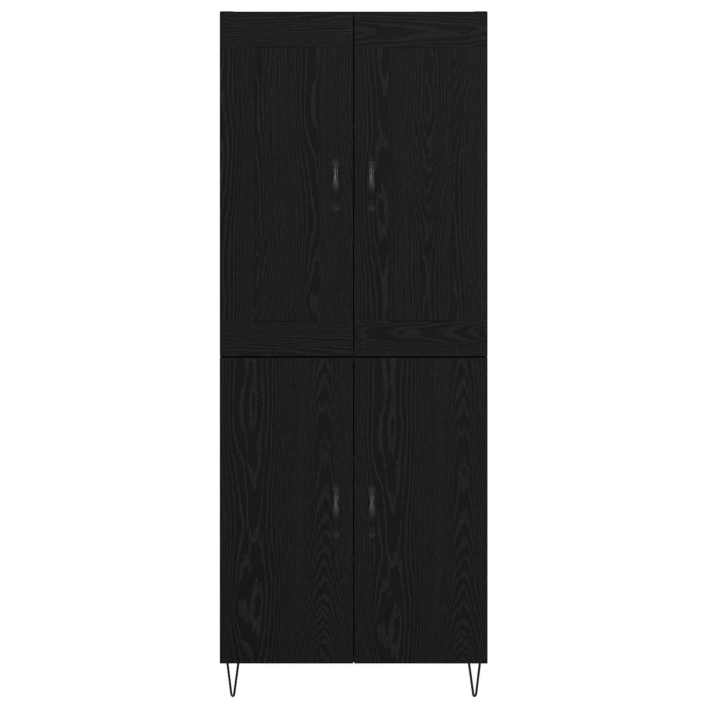 Høyskap Svart Eik 69,5 x 34 x 180 cm Konstruert tre