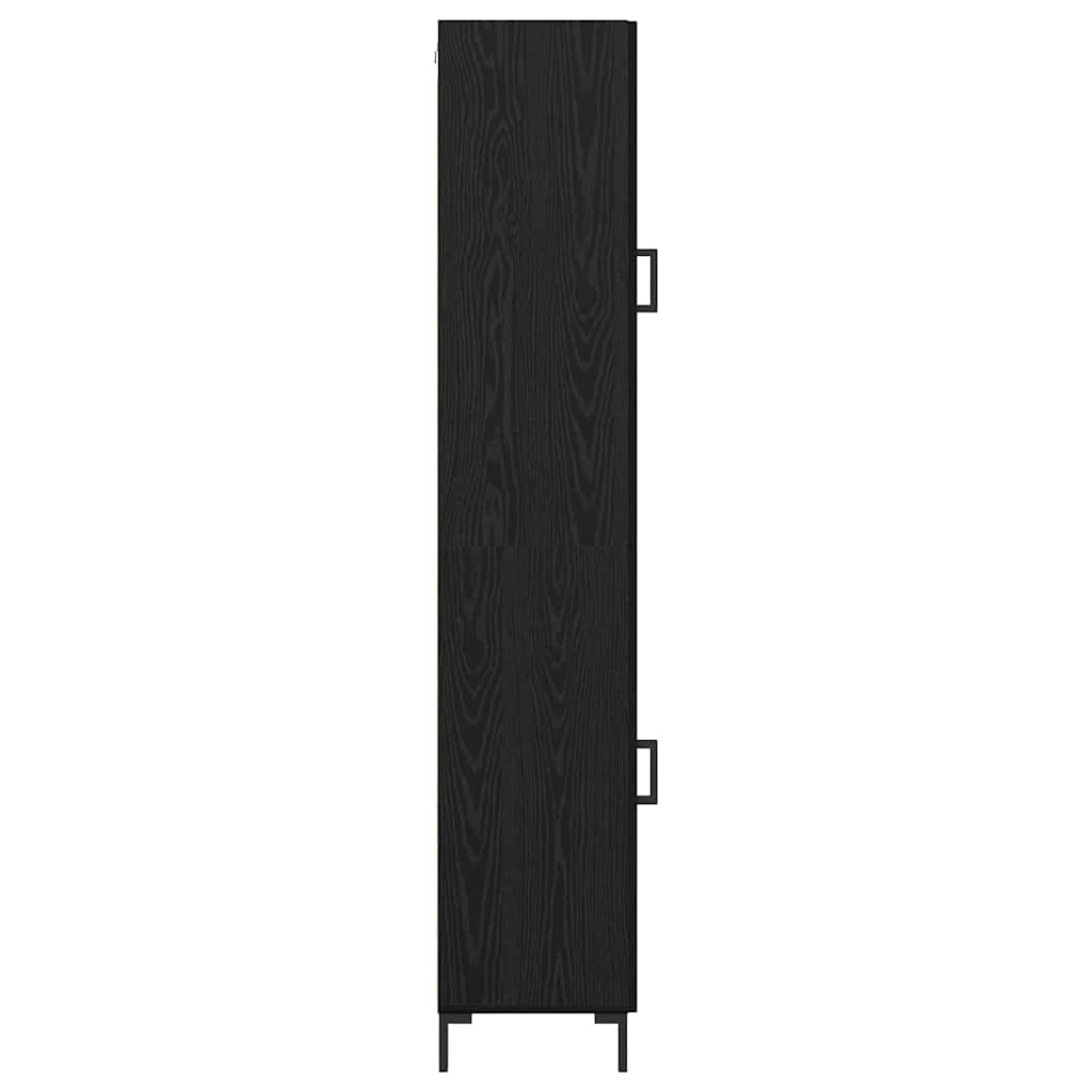 Høyskap Svart Eik 34,5 x 34 x 180 cm Konstruert tre